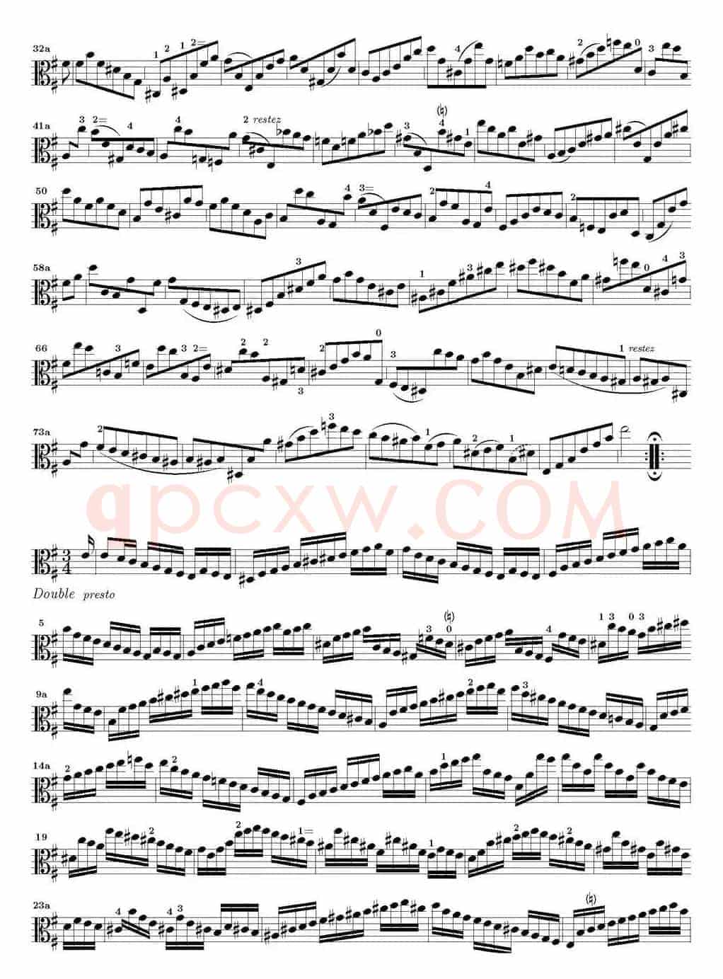 Bach Sonata BWV1002（无伴奏小提琴组曲）