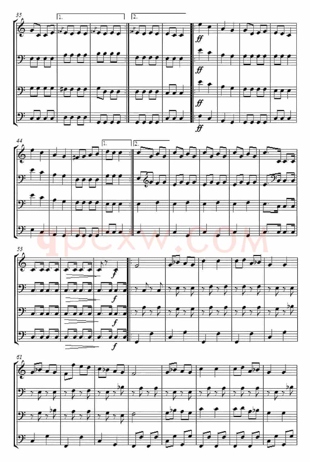 Can Can for Cello Quartet（康康舞曲大提琴四重奏）