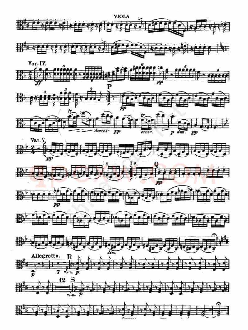 TROUT-QUARTET（中提琴谱）