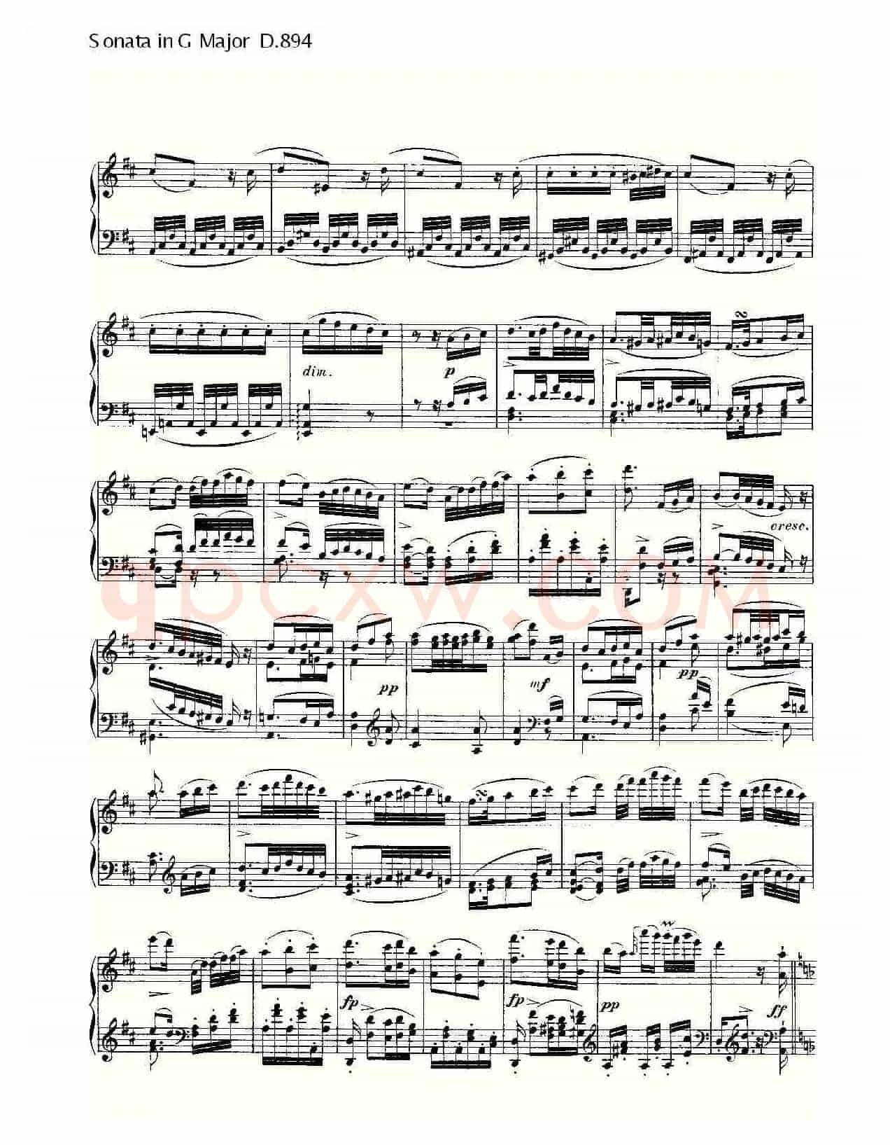 Sonata in G Major D.894(G大调奏鸣曲 D.894)