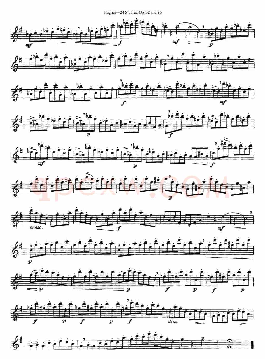 胡埃斯24首练习曲Op.32（NO.4）