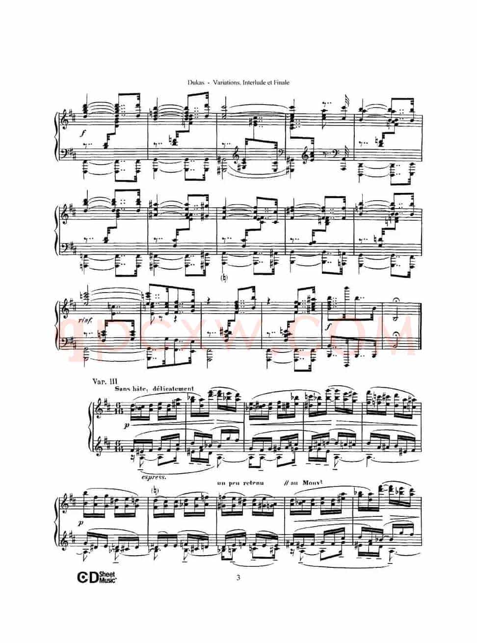 Variations, Interlude & Finale on theme de Rameau(拉摩主题变奏曲、间奏曲和终曲·第一部分)