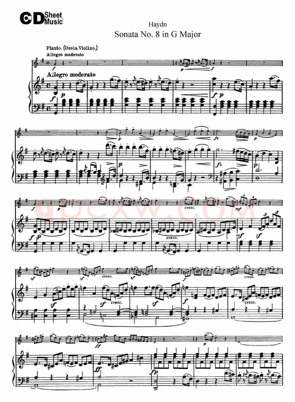 Violin Sonata No.8 in G Major（小提琴+钢琴伴奏）