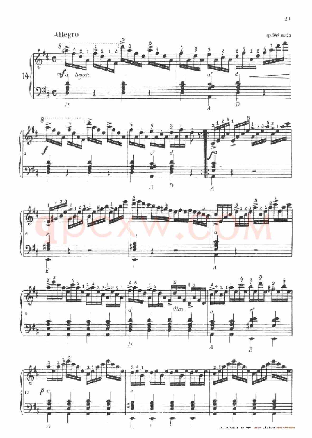 《车尔尼手风琴练习曲集》第Ⅱ册（第10——14首）