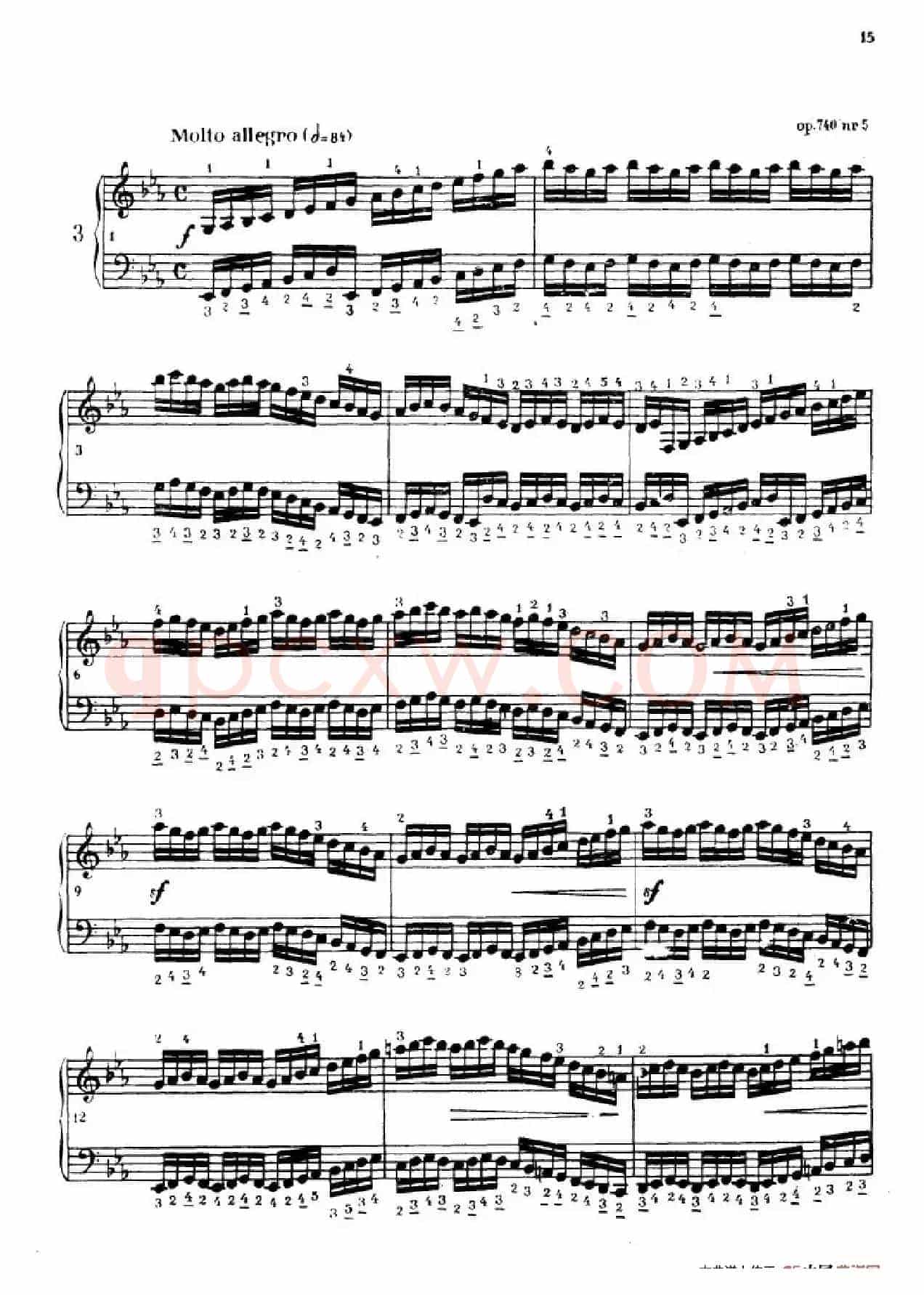《车尔尼手风琴练习曲集》第Ⅳ册（第3——5首）