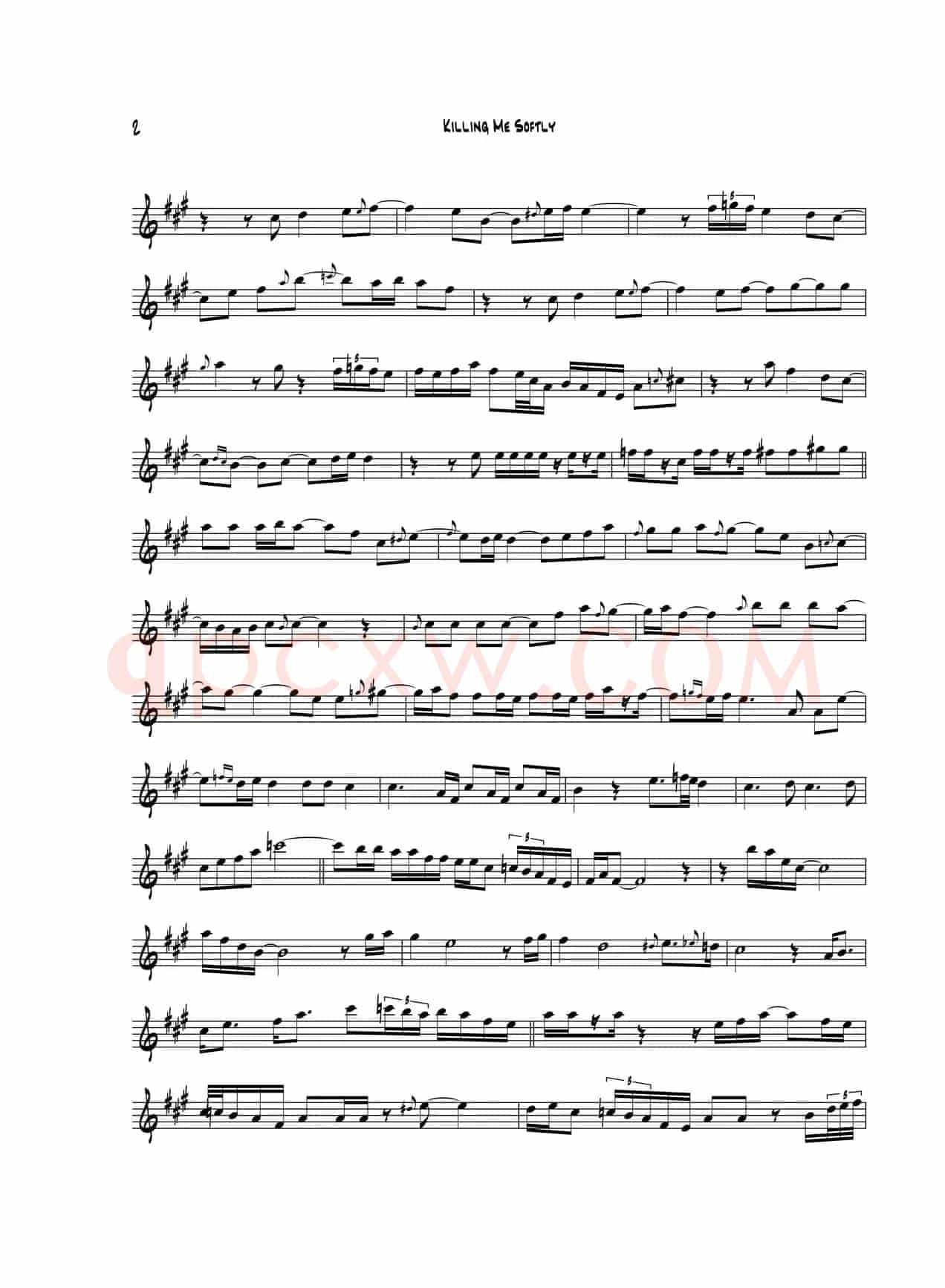 Killing Me Softly（高音萨克斯）