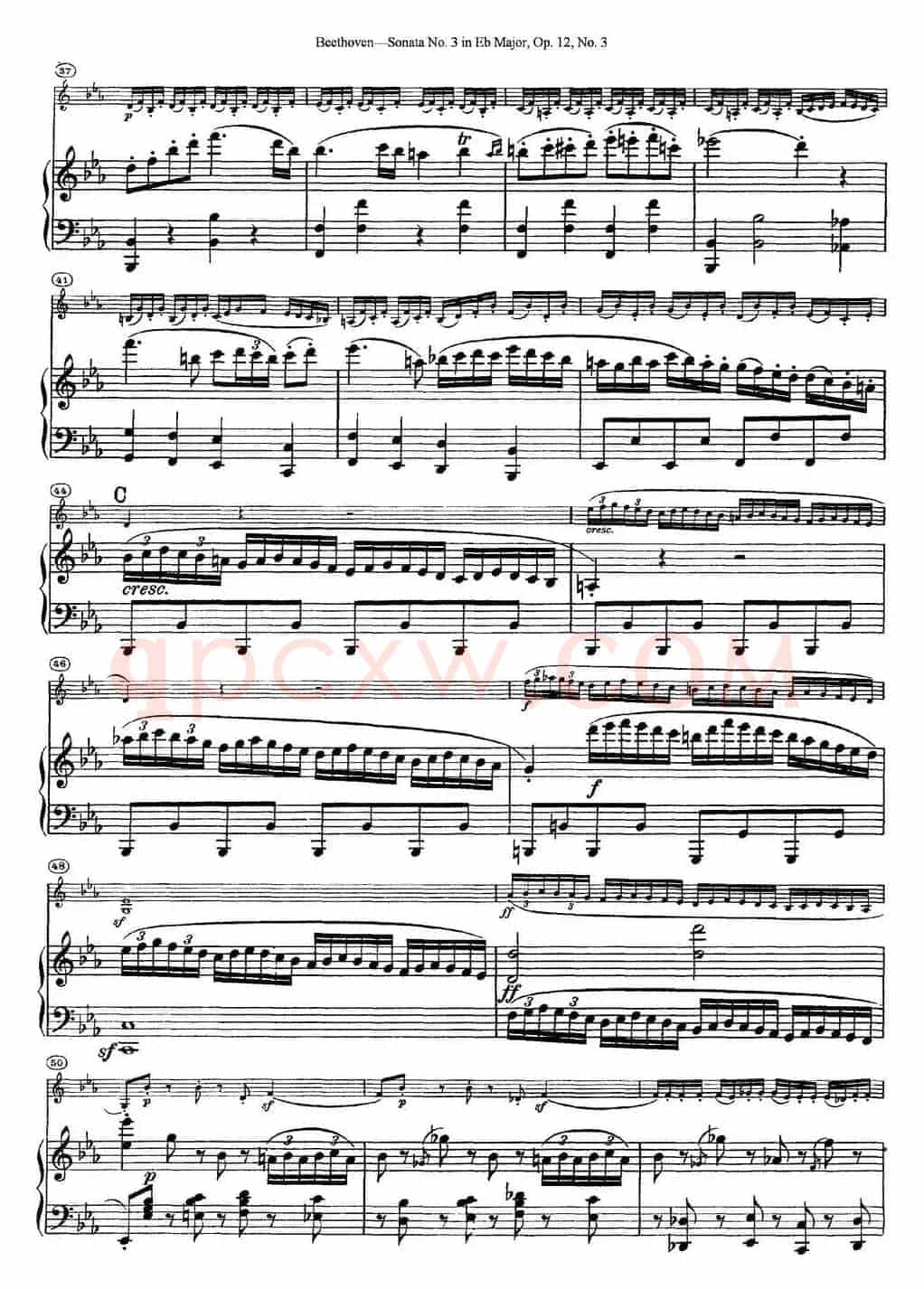Violin Sonata No.3 in Eb Major Op.12 No.3（小提琴+钢琴伴奏）