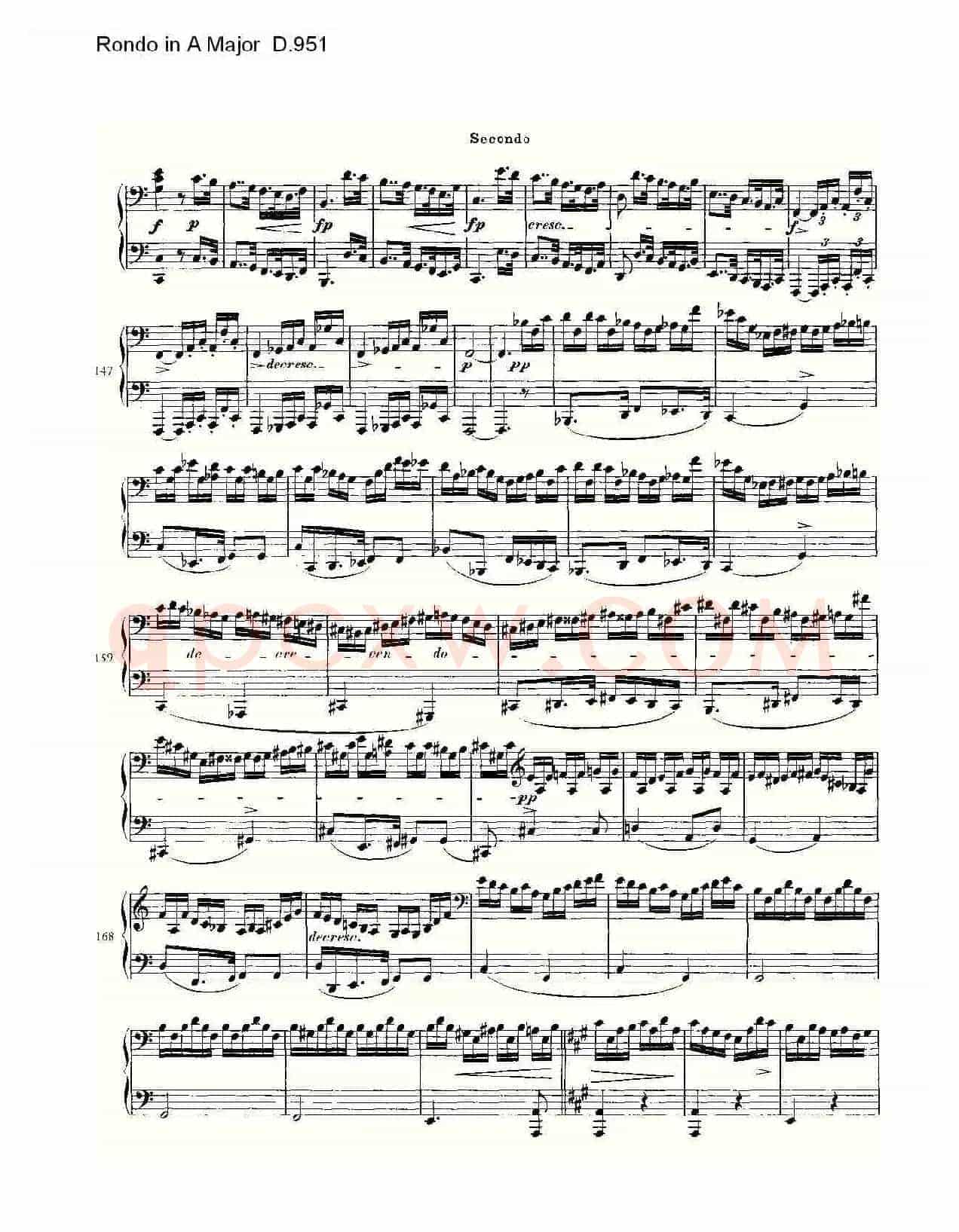 Rondo in A Major D.951(A大调回旋曲D.951)