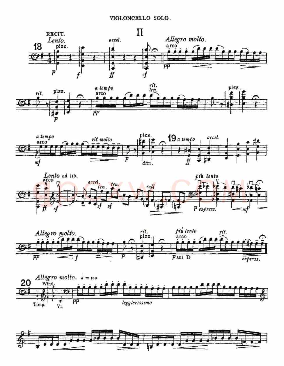 Edward Elgar Concerto e Minor Op85 For Cello（Cel）